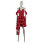 Suicide Squad 2021 Movie Harley Quinn Cosplay Costume Red Dress